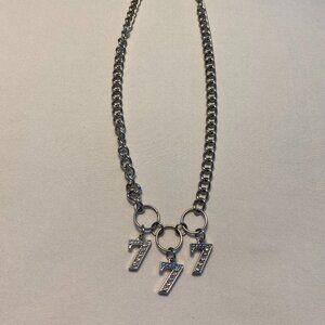 777 Silver Necklace